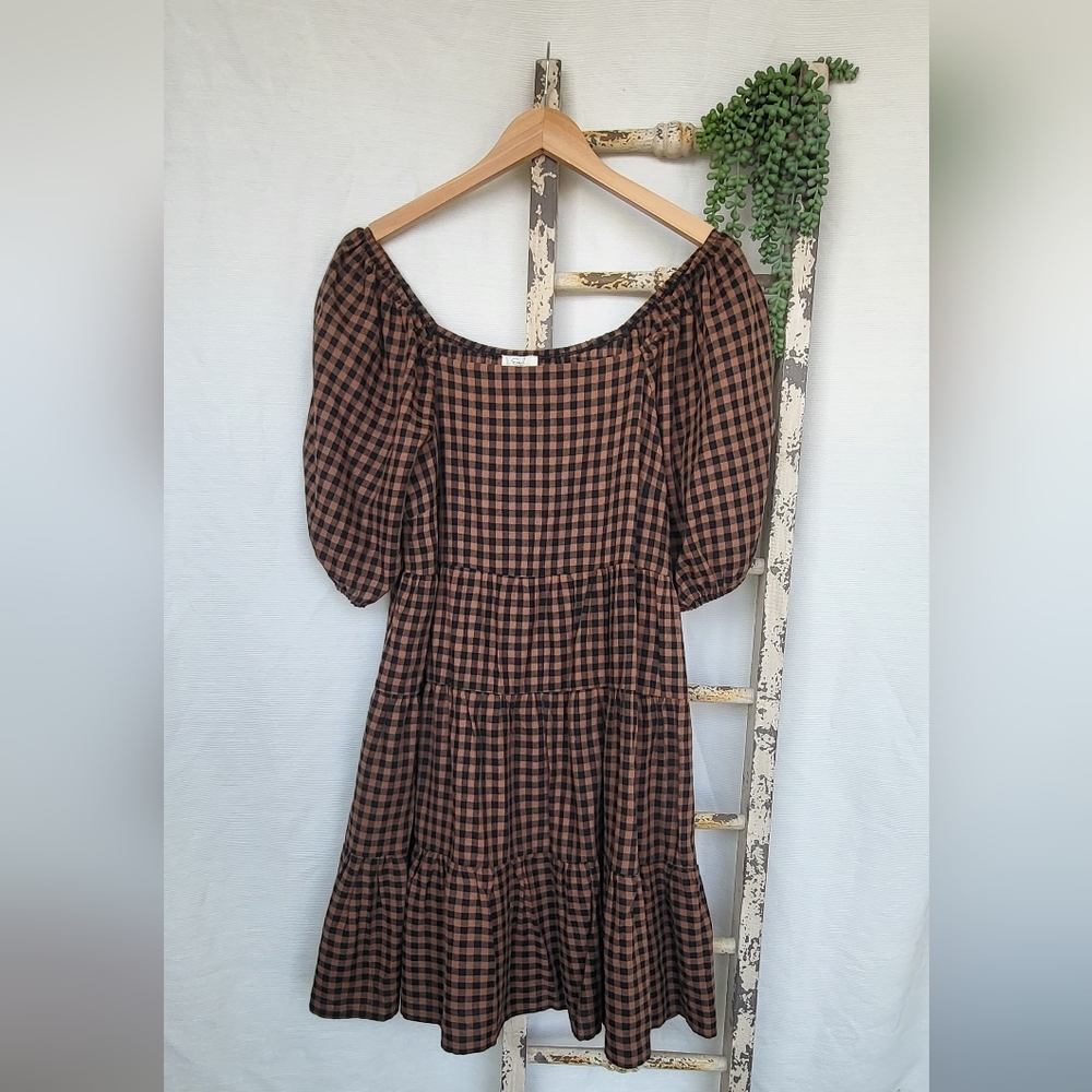 Easel Plaid Dress